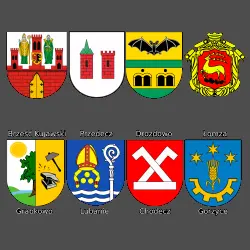 Various Polish village crests for the roots page on About Anthony Mrugacz website.