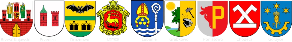 Nine village crests from Poland for the ancestors of Anthony Dale Mrugacz.