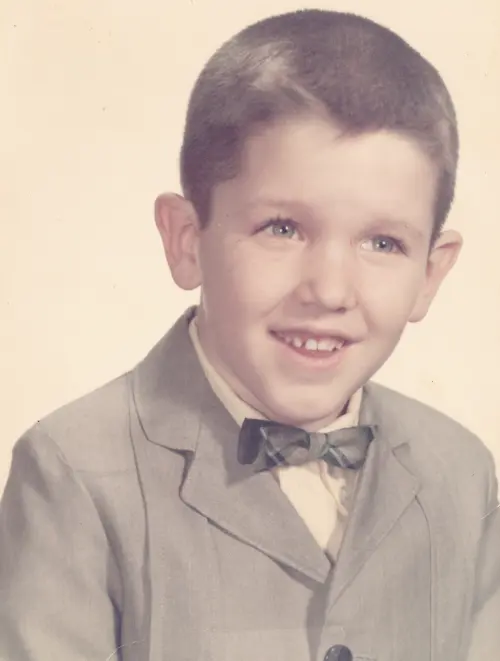 A handsome young Anthony Dale Mrugacz in suit and bowtie for his webpage "Academia, Awards and Research - Anthony Mrugacz".