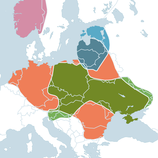 Colorful European map chart with DNA layout for Anthony Mrugacz from Ancestry.com