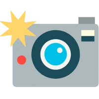 Camera icon with flash for Anthony Mrugacz's photography collection.