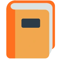 Orange colored notebook.